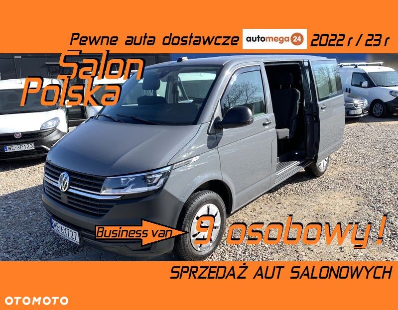 Volkswagen TRANSPORTER MOCNY T6 SILNIK DNA 2.0TDI MOC 150KM DSG7 SKRZYNIA AUTOMAT Ilość miejsc 9 osobowy ZABUDOWA KOMBI VAN MINIBUS SPECJALNA CARAVELLE Lampy Bi-LED Kamera  Radar 2x boczne drzwi przesuwne! Aktywny tempomat, Asystent pasa, System zmiany pasa, Podgrzewane fotele, Dwustrefowa Klimatyzacja i ogrzewanie! Fabryczne oryginał WEBASTO 5kW THERMO COMFORT SE Szybkie nagrzewanie silnika zimą! - 1