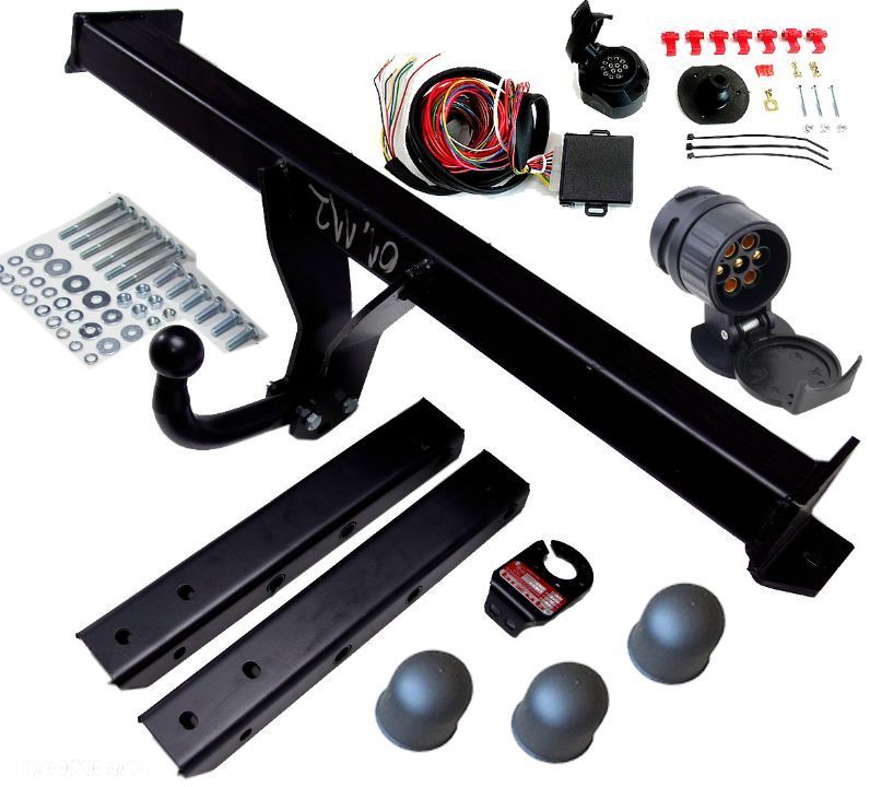 HAK HOLOWNICZY + MODUŁ + WIĄZKA + GNIAZDO 13P + ADAPTER 13PIN/7 DO SAMOCHODU AUDI Q5 1 8R B8 - 7