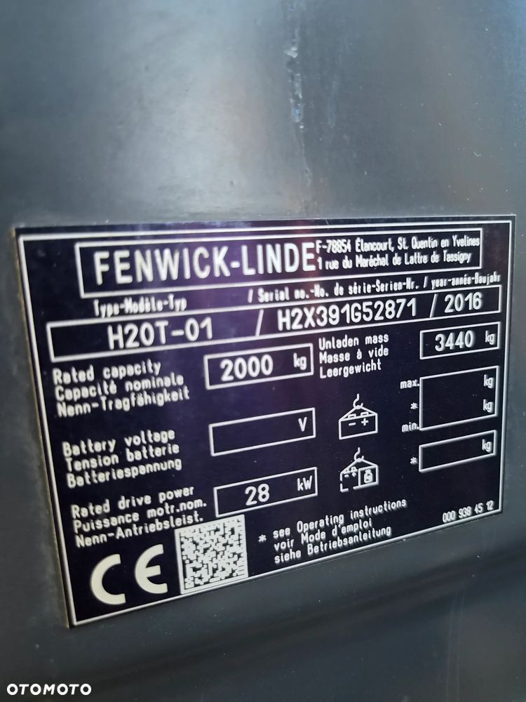 Linde LINDE H20 T -01 Przebieg oryginalny 11000mth , przesuw, pozycjoner, wolny skok, triplex VAT23% - 20