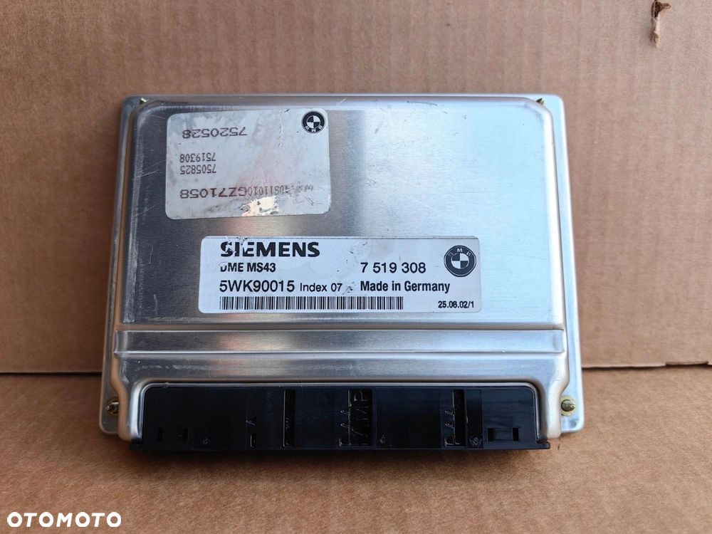 Komputer sterownik silnika BMW M54 MS43 7519308 e46 e39 e38 z4 e85 - 1