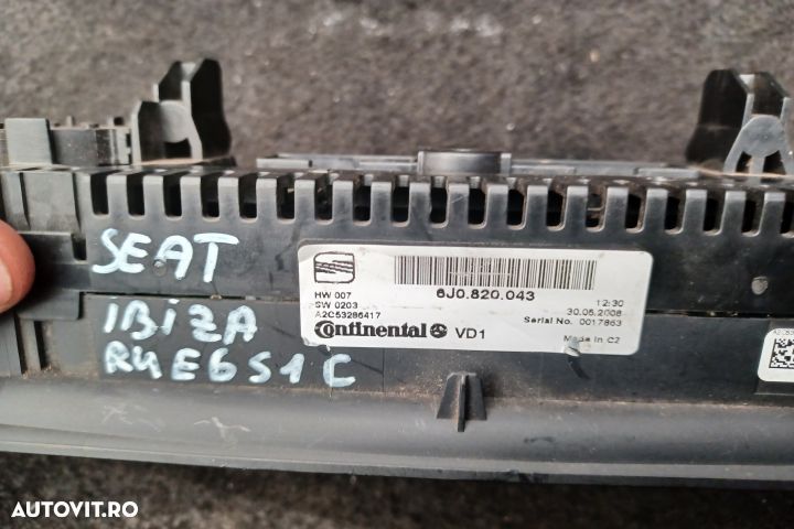 Comanda AC 6J0820043 6J0820043 Seat Ibiza 4 6J [2008 - 2012] Hatchbac - 5