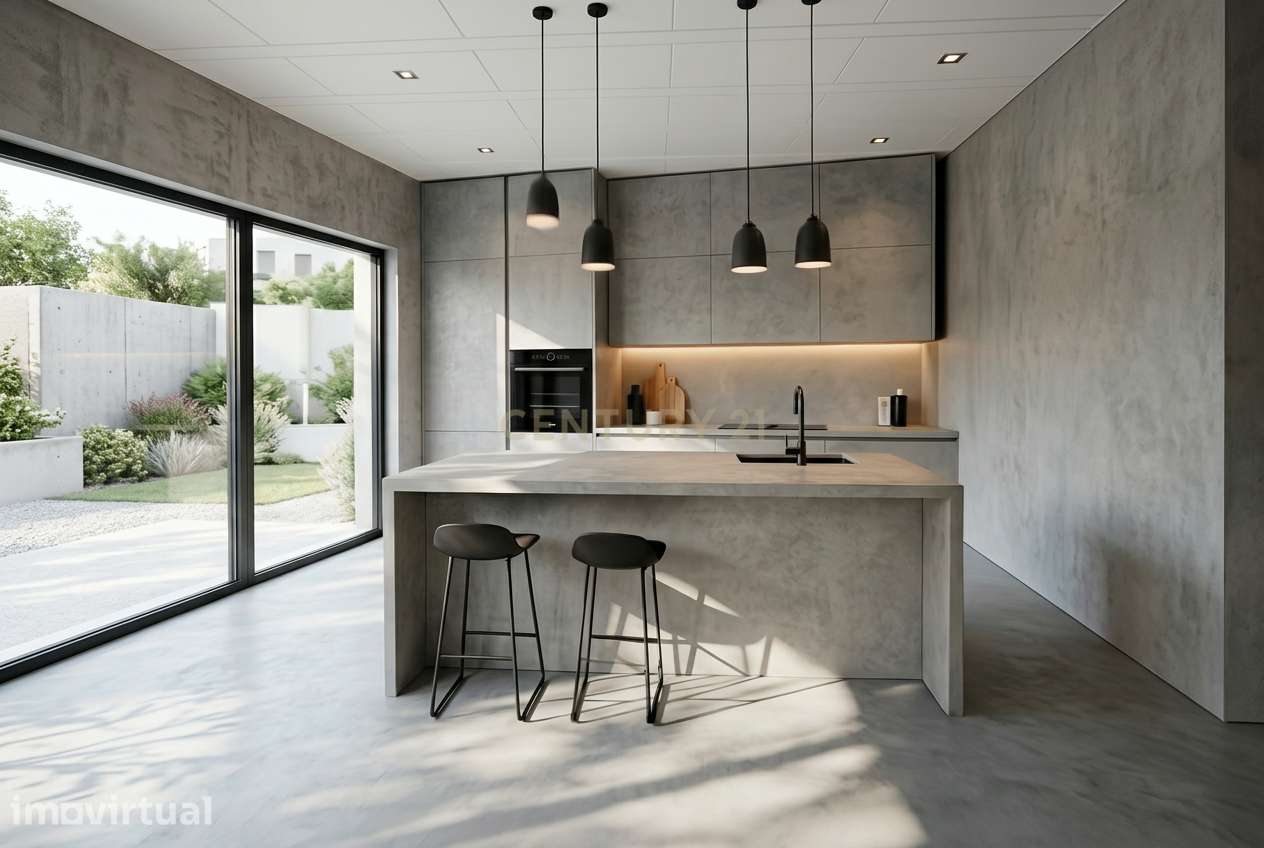 Moradia T3 Térrea Contemporânea com Piscina e Zona Lounge Exterior em - Grande imagem: 4/12