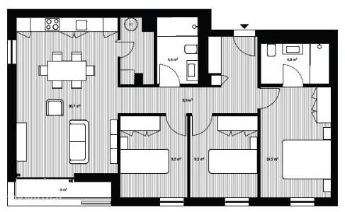 Apartamento T3 com Varanda e Garagem, no condomínio Ouro Valley - Grande imagem: 3/6