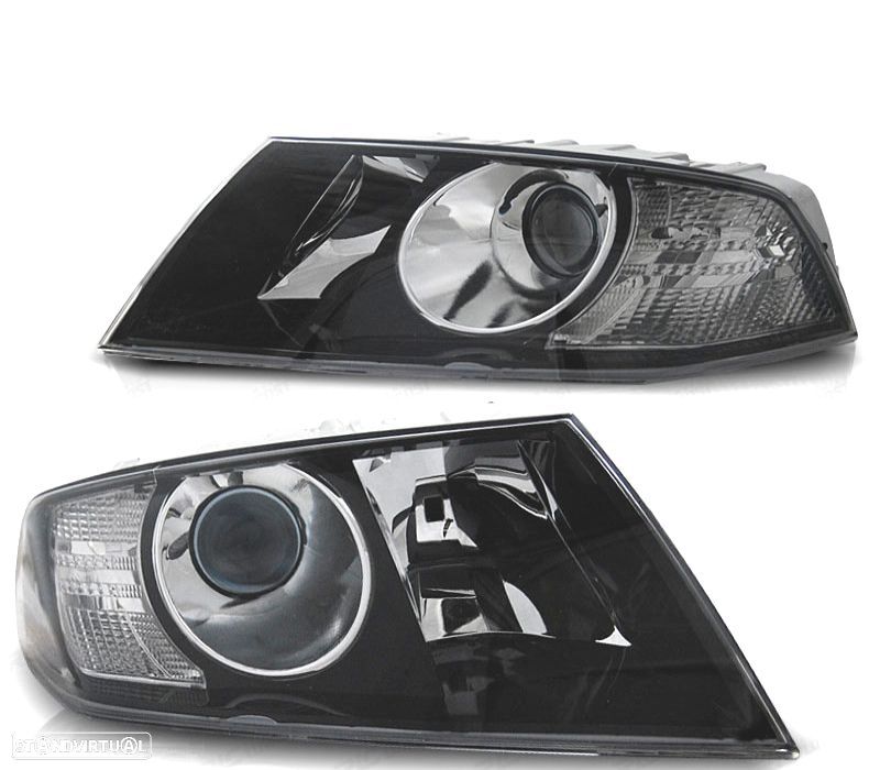 CONJUNTO DE FARÓIS PARA SKODA OCTAVIA 04-08 BLACK EDITTION - 1