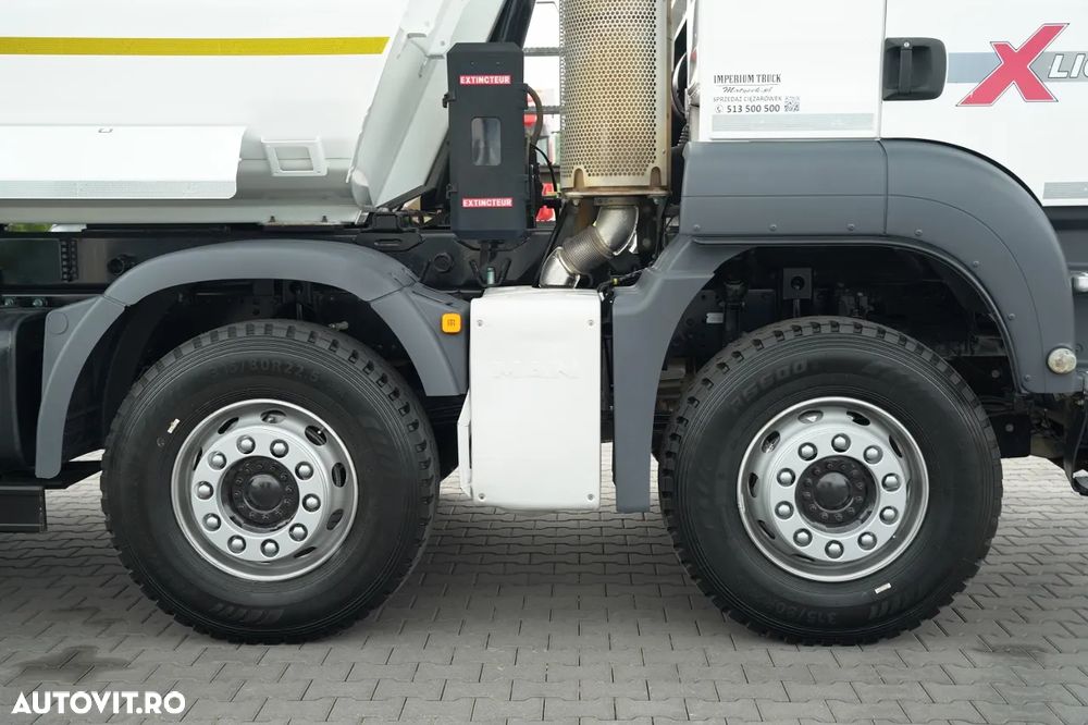 MAN TGS 35.460 / 8X4 / BASCULĂ SPATE / CLAPETĂ HIDRAULICĂ / MEILLER KIPPER / AUTOMAT / ANVELOPE 100% / PERDIERĂ ELECTRICĂ / EURO 6 - 23