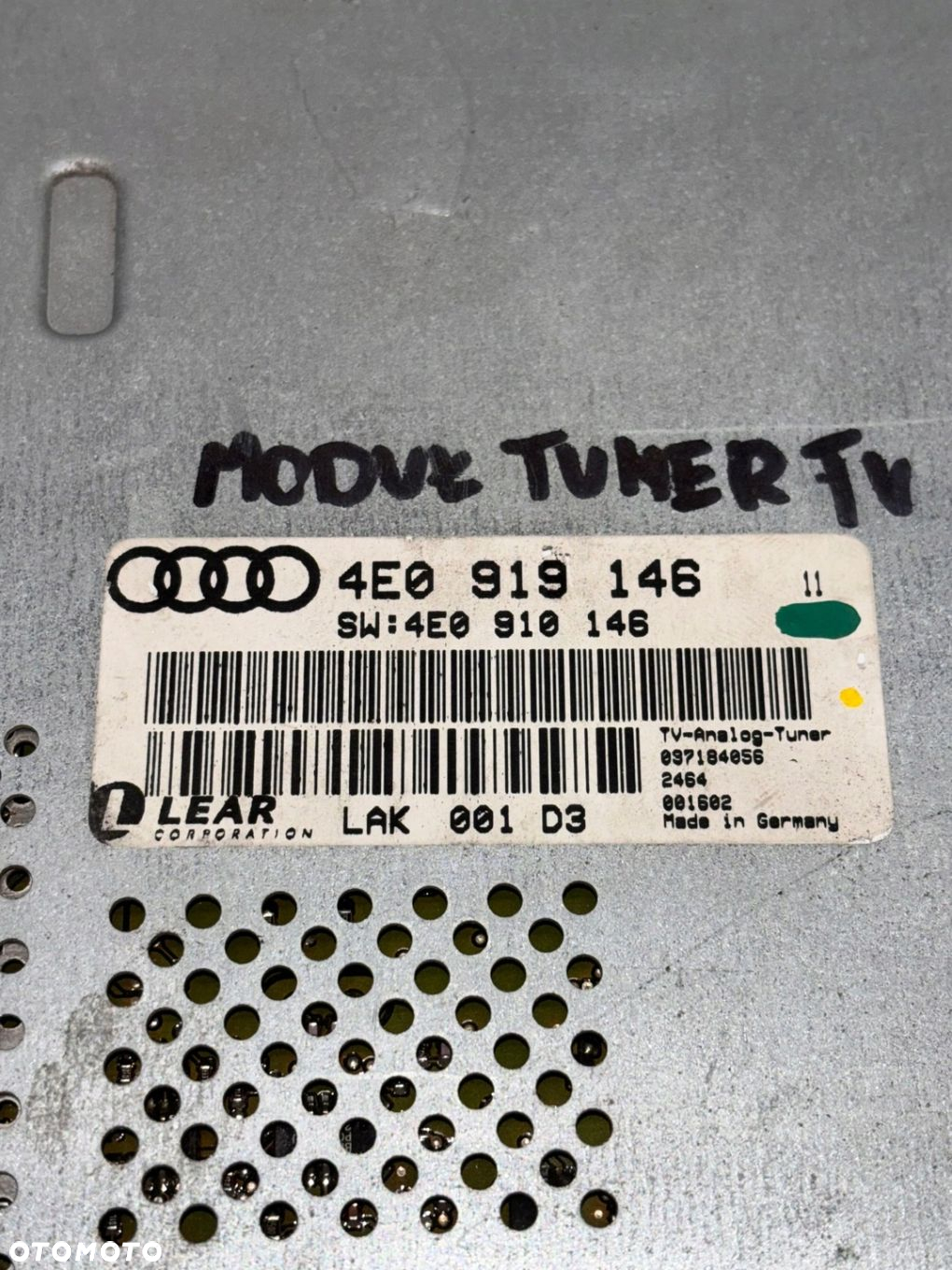 MODUŁ TUNER TV AUDI A8 D3 4E0919146 02- - 3