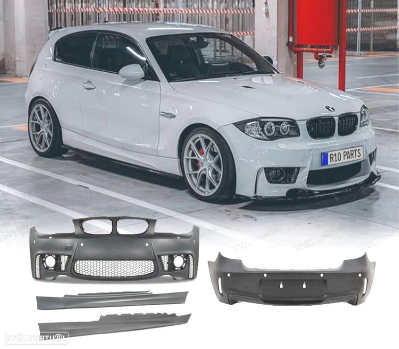 KIT CARROÇARIA BMW E81 LOOK 1M PDC - 1