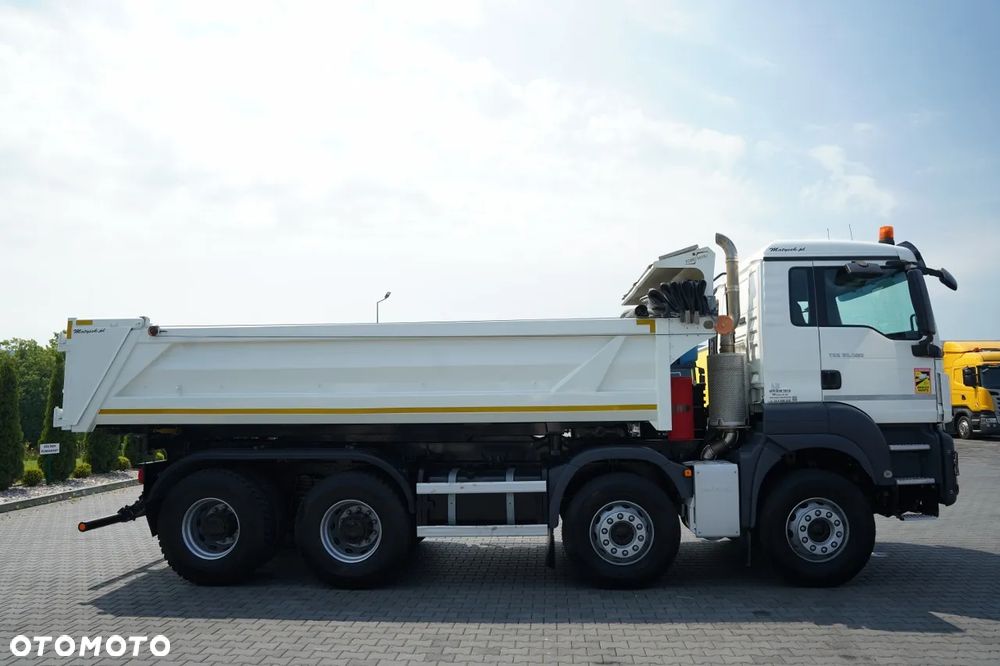 MAN TGS 35.500 / 8X4 / WYWROTKA 2 STR / HYDROKLAPA / HYDROBURTA  BORDMATIC / PLANDEKA ELEKTRYCZNA /  AUTOMAT / EURO 6 - 13