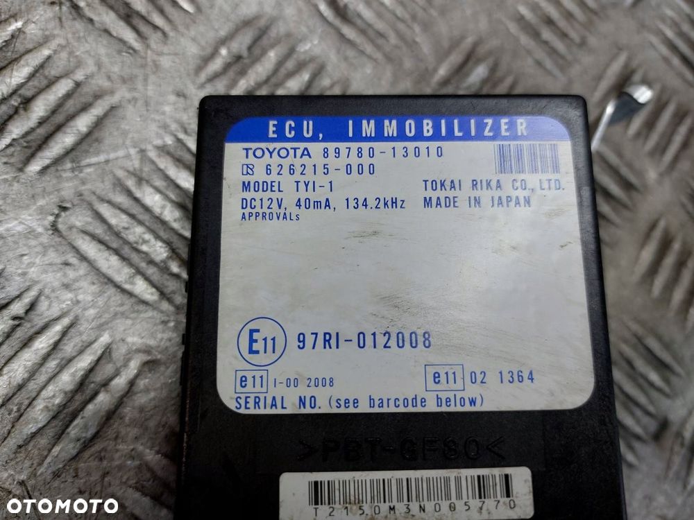 ZESTAW STARTOWY TOYOTA COROLLA VERSO I 2.0 D4D 89661-13120 175800-5371 - 4