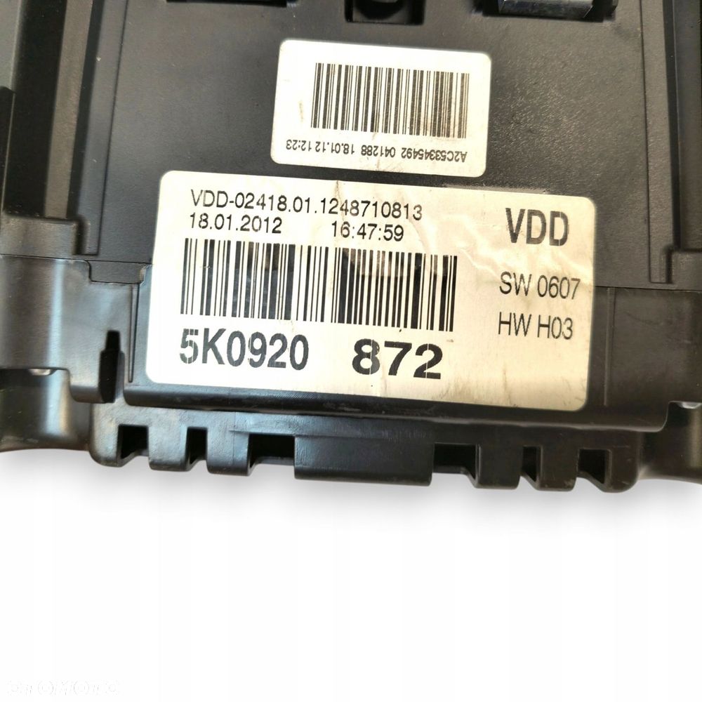 LICZNIK ZEGARY 5K0920872 VW Golf VI 1.2 TSI Benzyna 145 747km europa - 11
