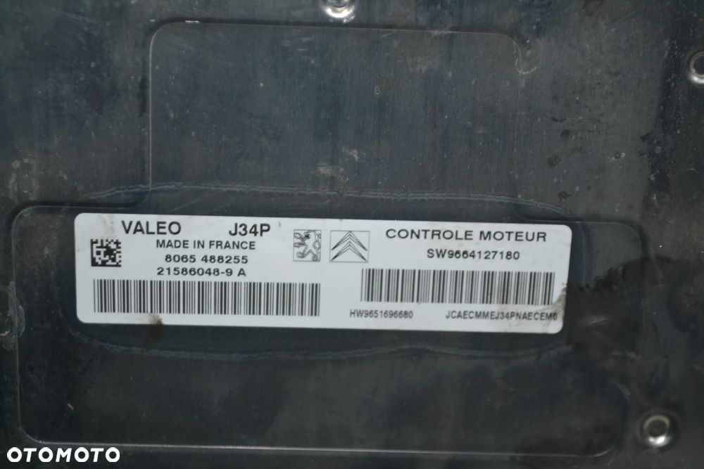 PEUGEOT CITROEN 1,4 8V KOMPUTER STEROWNIK SILNIKA VALEO 9664127180 - 3