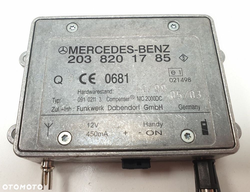 WZMACNIACZ ANTENY MERCEDES W209 2038201785 - 3