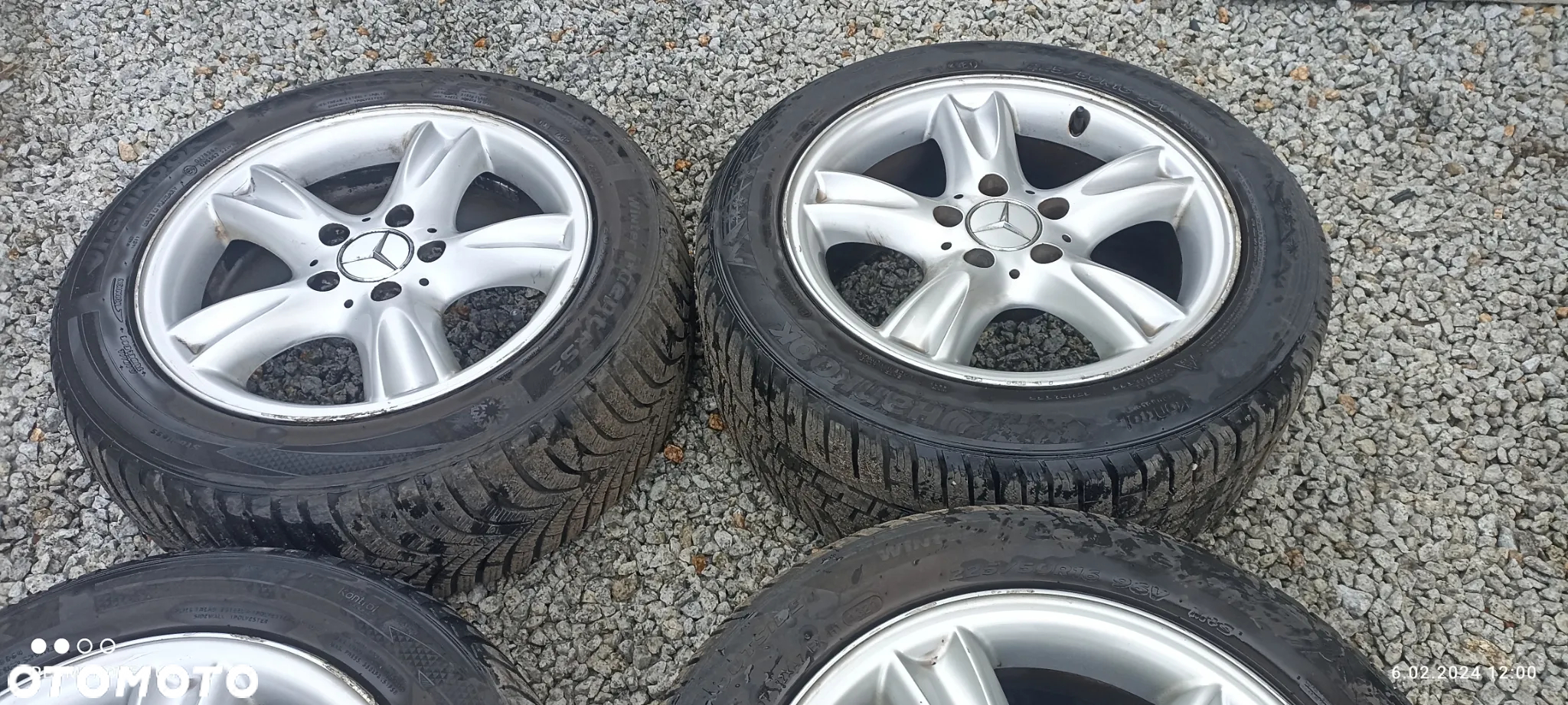 MERCEDES W209 W211 w203 FELGI ALUMINIOWE KOŁA OPONY ZIMOWE 5X112 16 2X7J 2X8.J - 6