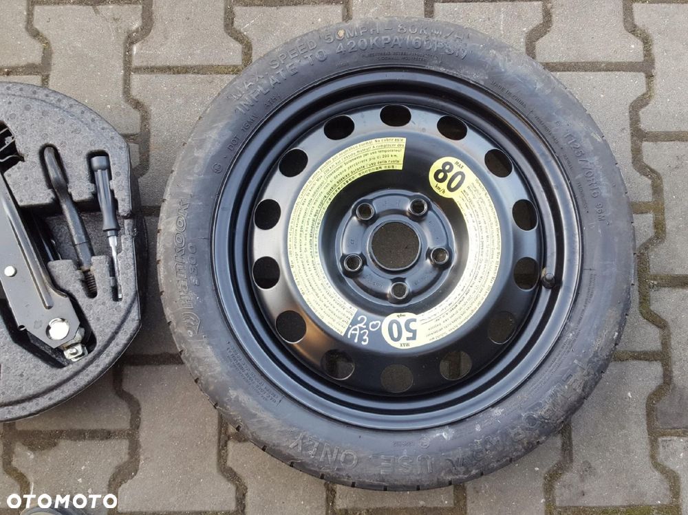 AUDI A3 8P SEAT LEON II ALTEA KOŁO DOJAZDOWE 16 5X112 LEWAREK - 3