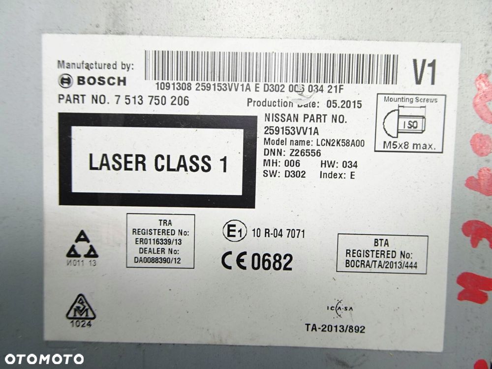 radio cd nissan note e12 - 8