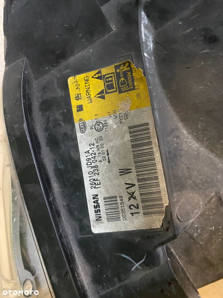 lampa qashqai I J10 xenon prawa eu cała - 3