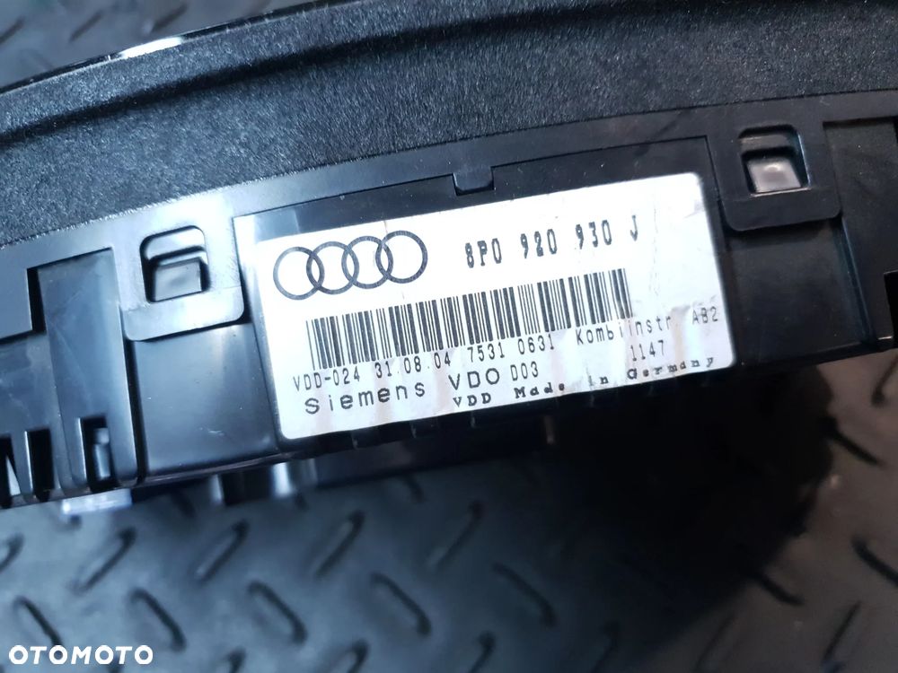 AUDI A3 8P 1.6B LICZNIK 8P0920930J WERSJA EUROPEJSKA - 6