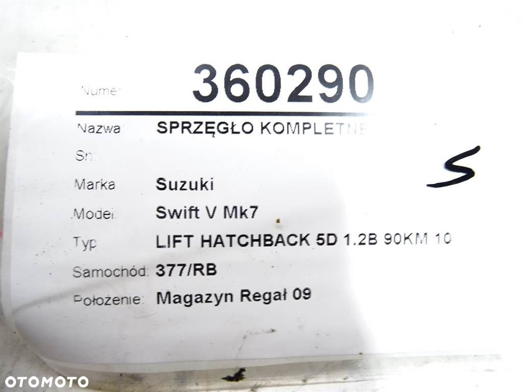 SPRZĘGŁO KOMPLETNE - 347.00 PLN - SUZUKI SWIFT V (AZ) 2017 - 2022 1.2 (A2L412) 66 kW [90 KM] - 6