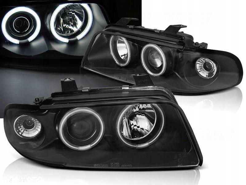 Reflektory Lampy Migacze Led CCFL Tuning Black Czarne Audi a4 b5 8d 1994-98 - 2