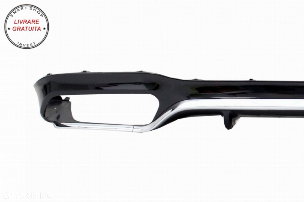Difuzor Bara Spate cu Ornamente Tobe Negre Mercedes E-Class W213 AMG Line (2016-20- livrare gratuita - 5