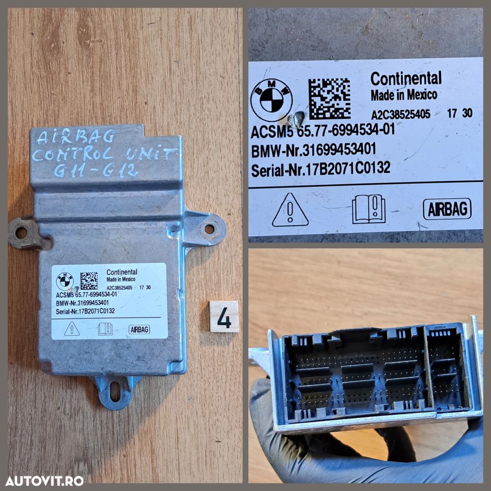 Calculator modul airbag bmw f30 f07 f10 f11 f06 f01 f25 f22 f32 - 5