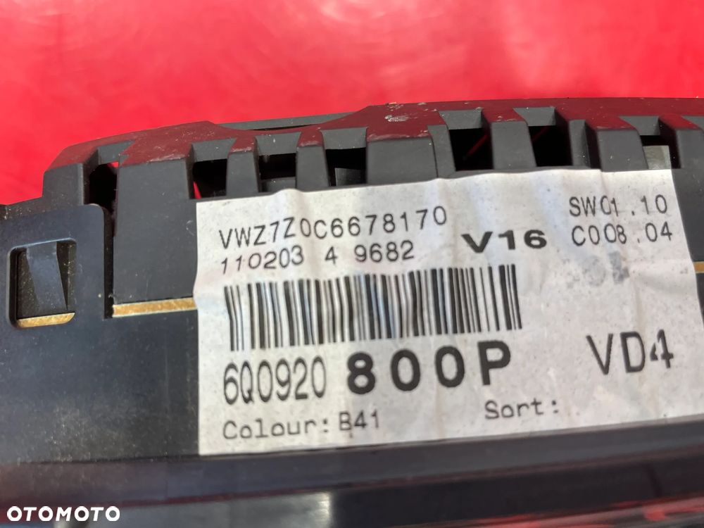 6Q0920800P LICZNIK ZEGARY VOLKSWAGEN POLO 9N - 5