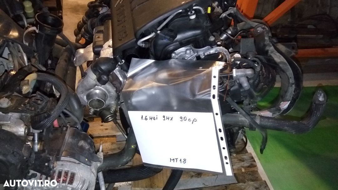 Motor 1.6 hdi 90cp 9HX turbina injectoare cutie viteze pompa inalte EGR alternator - 5