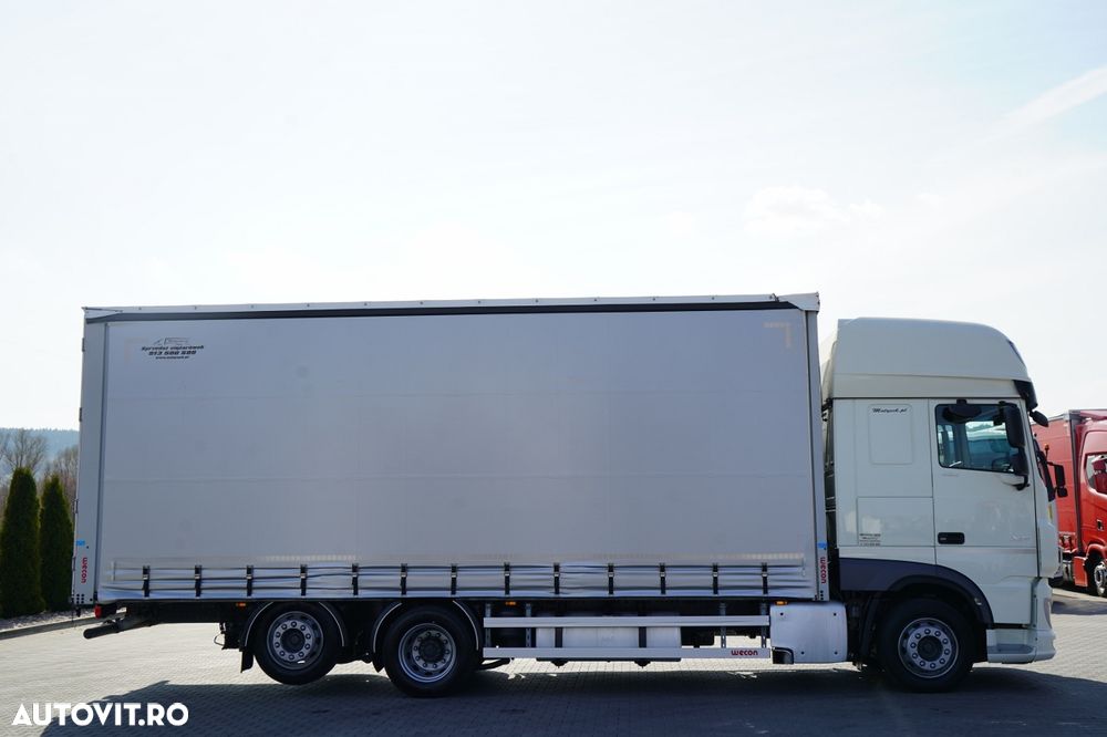 DAF XF 480 / SOLO  7,7 m/ CORTINĂ / 6X2 / PUNTE RIDICATĂ / - 7