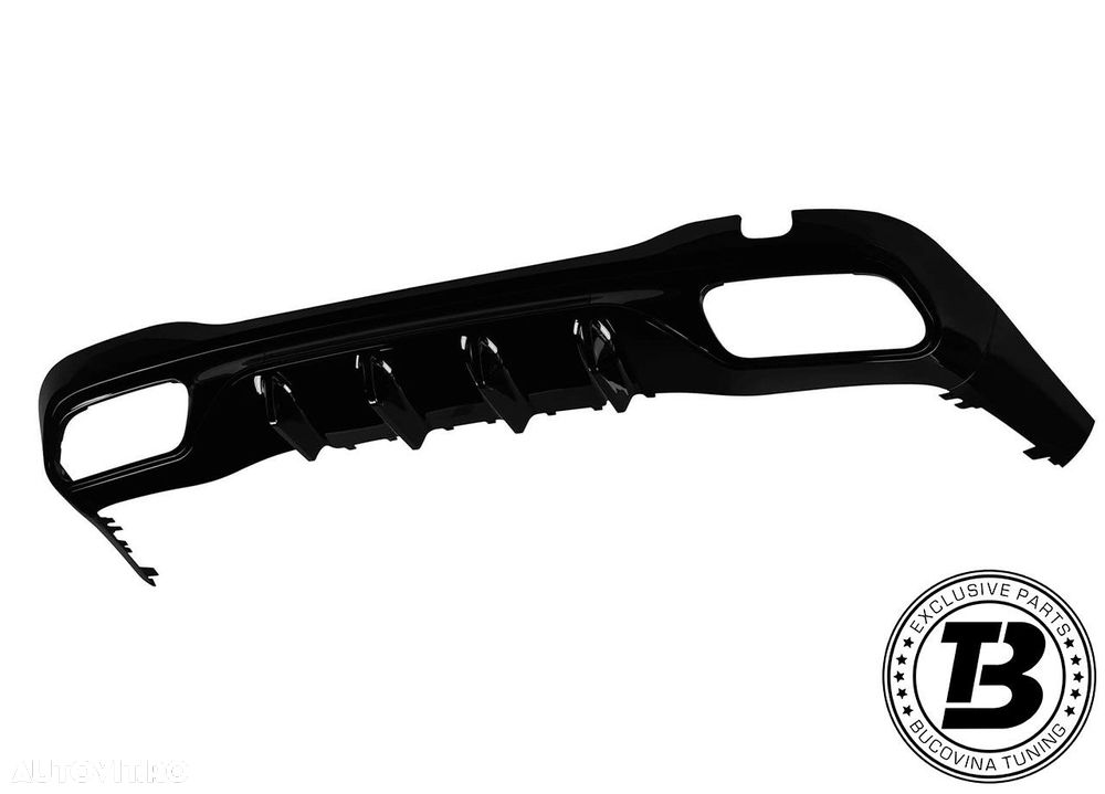 Difuzor Bara Spate cu Ornamente compatibil cu Mercedes C Class W206 C63 Design - 6