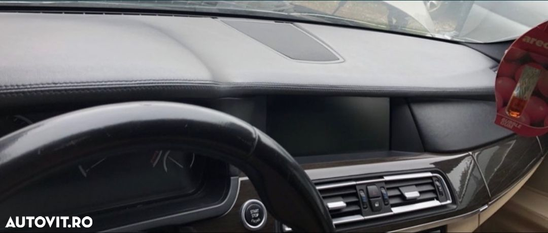 planșă bord bmw seria 7 F01 F02 2014 LCI piele originala cu tot cu airbag pasager aeroterma volan pe partea stânga kit piele Nappa Hud head up display dețin mai multe modele - 11