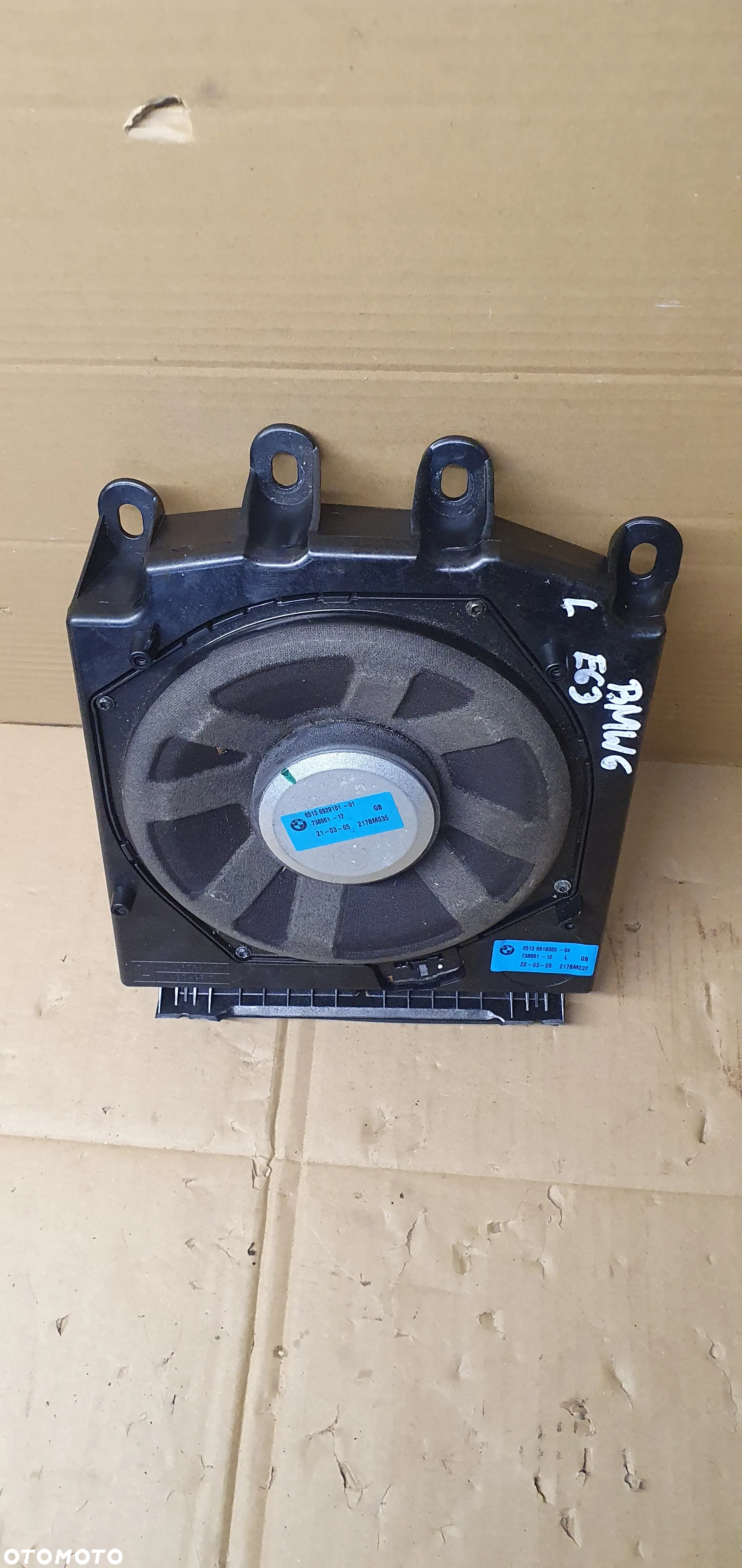 Głośnik subwoofer lewy BMW 6 E63 6929101 6919355 - 2