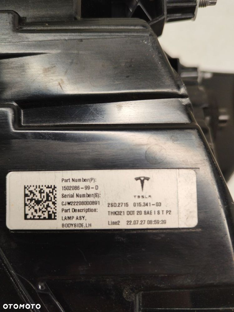 tesla 3 lift lampa tylna lewa + klapka ładowania - 5