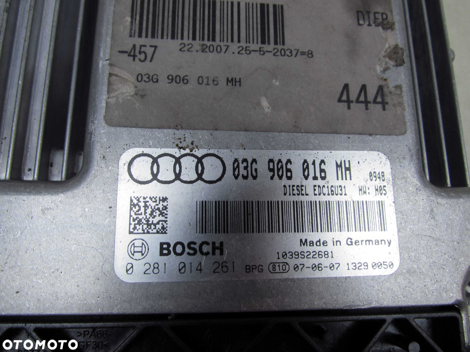 VW AUDI SEAT SKODA 2.0 TDI KOMPUTER STEROWNIK SILNIKA 03G906016MH 0281014261 - 4