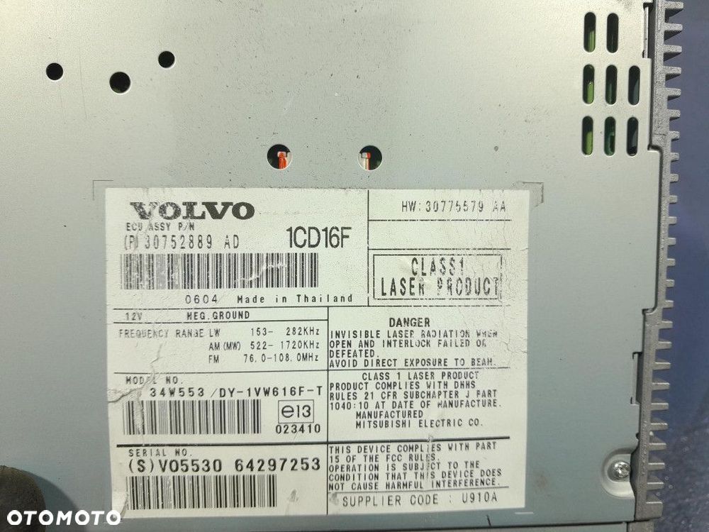 VOLVO S40 S40 II V50 RADIO CZYTNIK 30752889 - 7