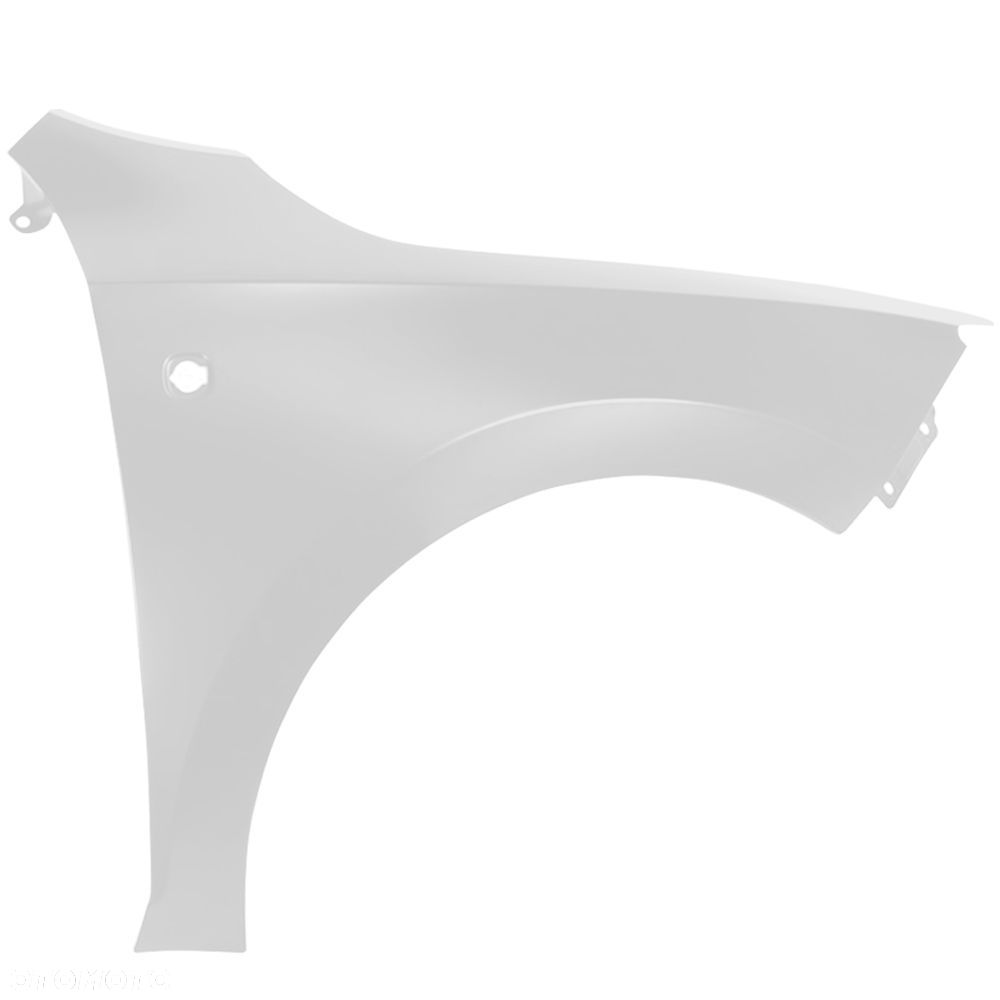 BLU Błotnik SEAT TOLEDO IV 4 LF9E Prawy Biały 2012-2019 przód CandyWeiss z otworem na migacz - 2