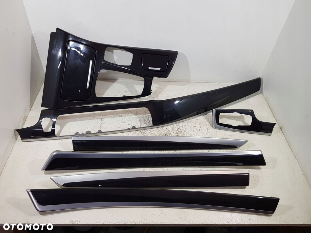 dekory listwy deski rozdzielczej bmw f10 f11 lift eur komplet black schwarz - 1