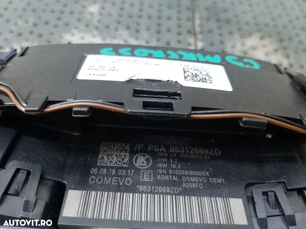 Bloc manete semnalizare stergator parbriz tempomat spirala volan cu padele citroen c5 aircross 1011599306 - 2