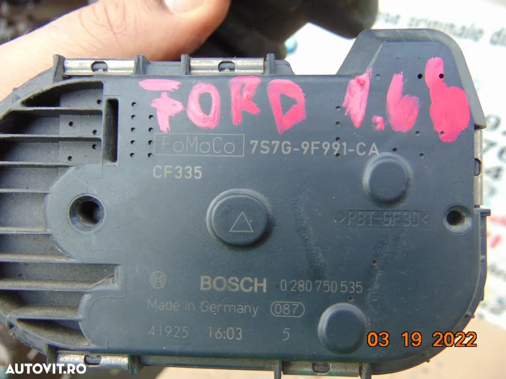 Clapeta acceleratie Ford 1.6 benzina Focus 3 Fiets c max 2 kuga b max - 3