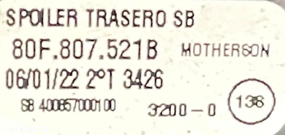 SPOILER TYŁ AUDI Q5 20- 80F SPORTBACK 80F807521C - 7