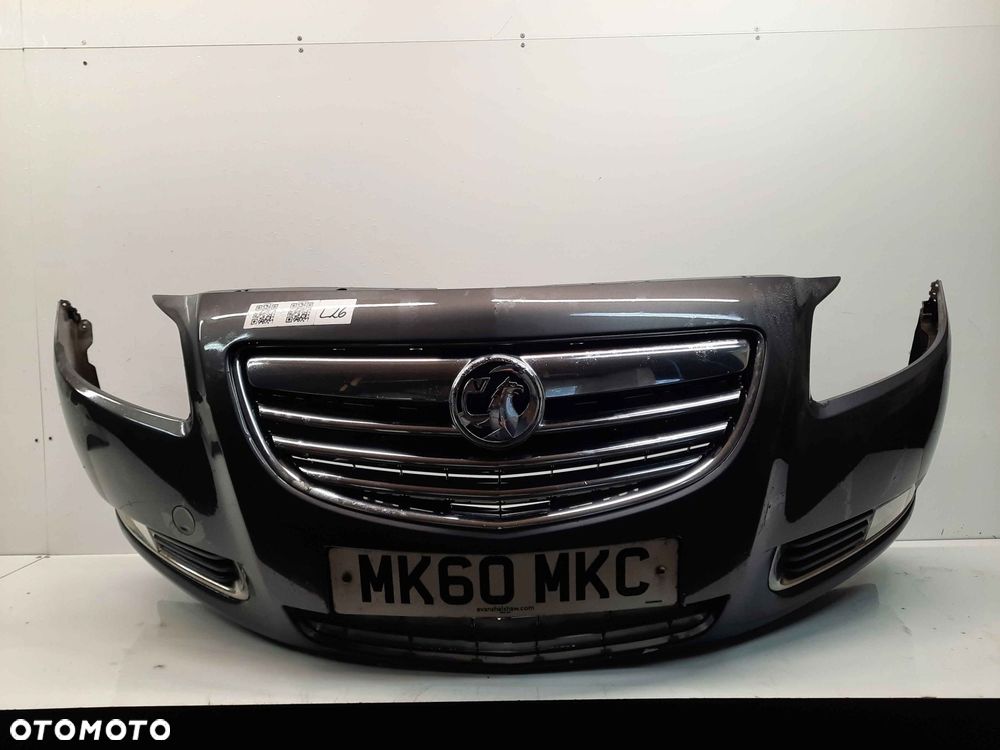 } ZDERZAK PRZÓD PRZEDNI OPEL INSIGNIA A I 1 Z177 SZARY GRAFITOWY HALOGENY - 1
