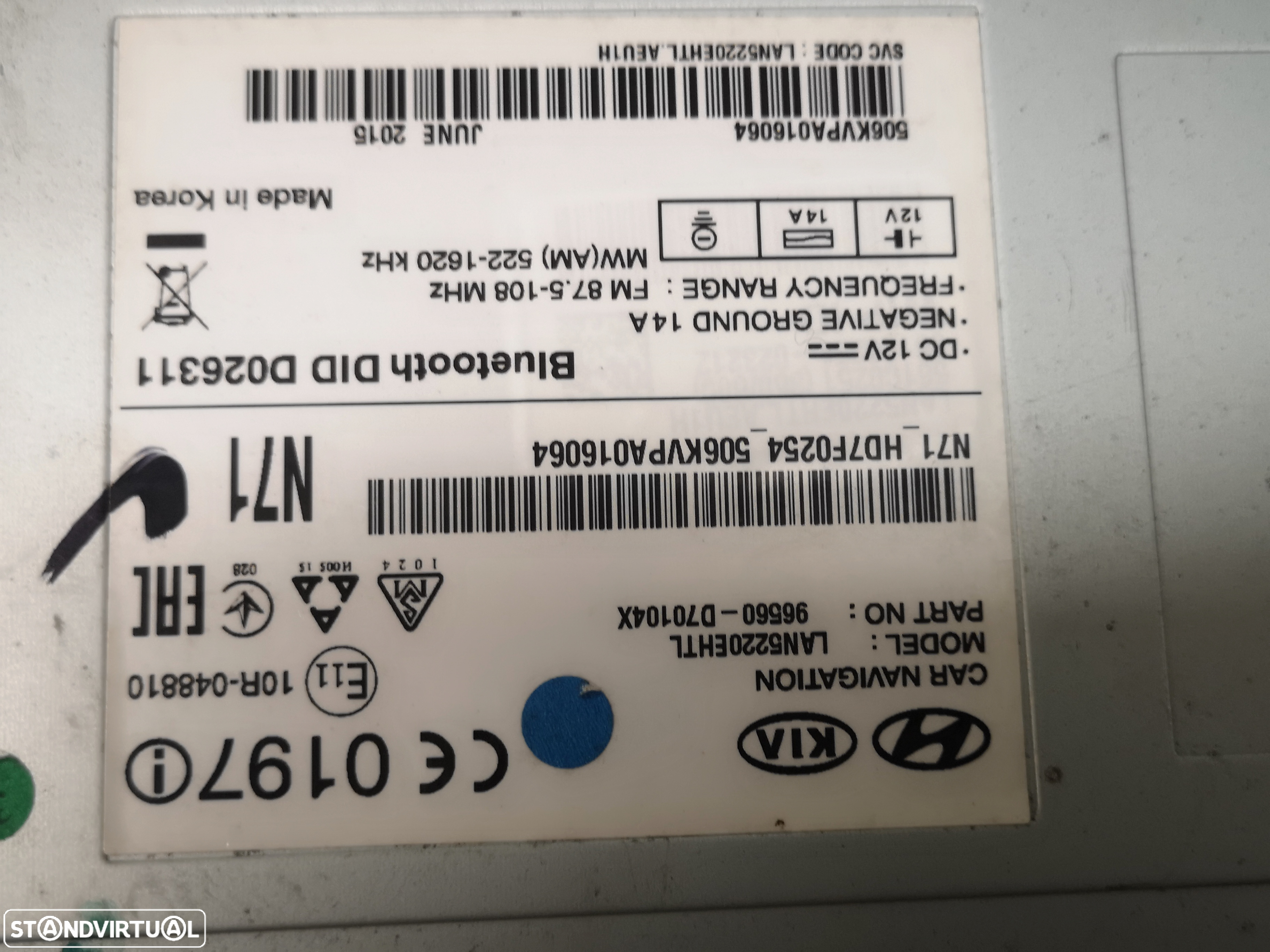 Ecrã  Radio GPS Media Hyundai Tucson 2016-2021 - 7