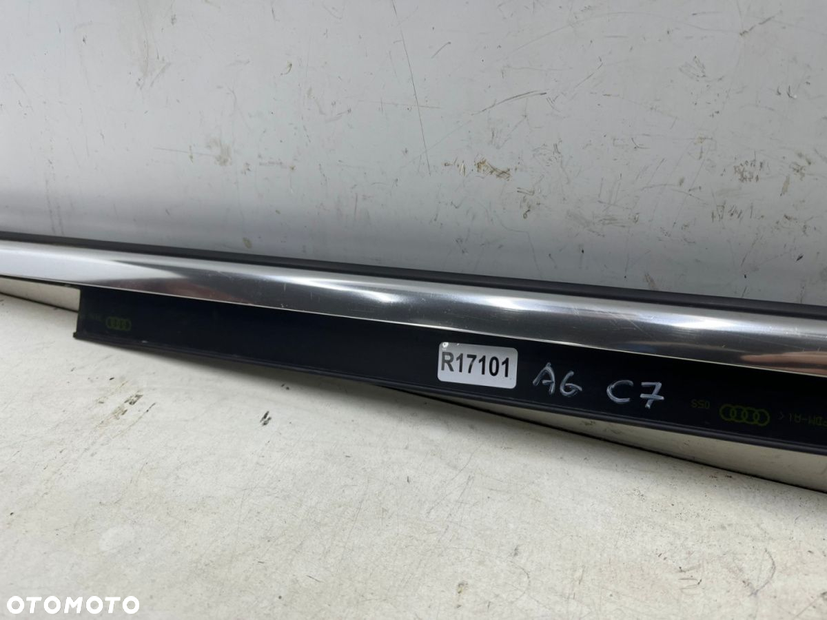 Listwa Audi A6 C7 10-18r. LEWA przednia listwa zgarniająca zewnętrzna drzwi lewy przód 4g0853283 - 9