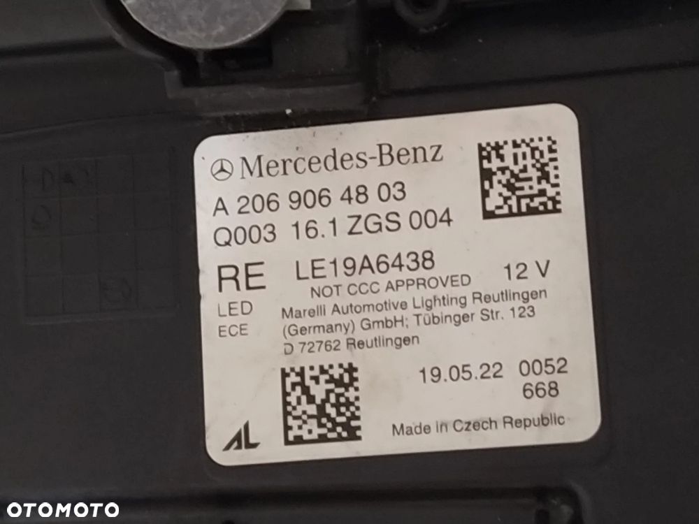 MERCEDES C-KLASA W206 LAMPA LAMPY REFLEKTOR REFLEKTORY PRZÓD PRZEDNIE LEWA PRAWA DIGITAL LIGHT PRZETWORNICE KOMPLETNE ORYGINAŁ - 20