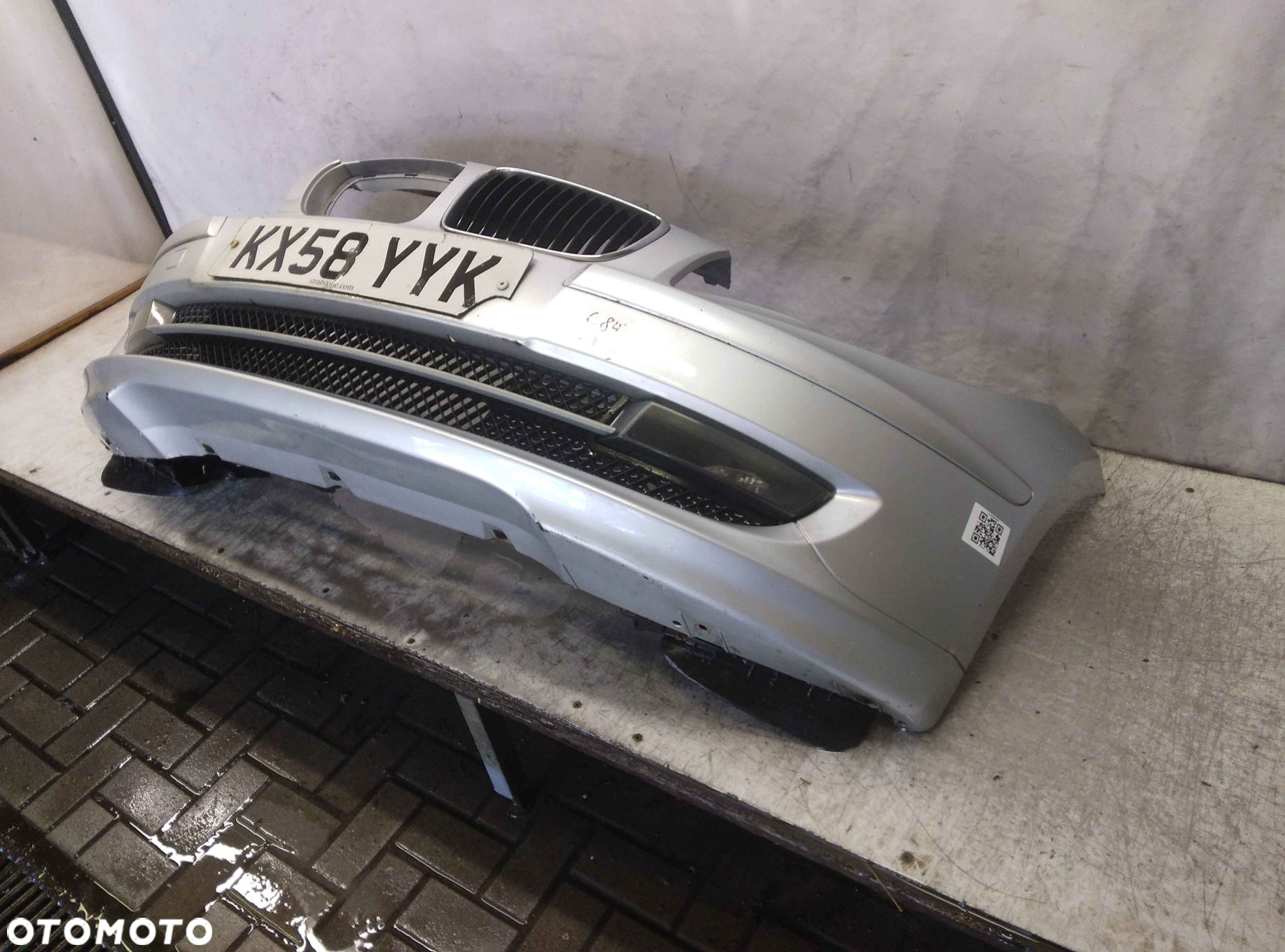 ^ ZDERZAK PRZÓD PRZEDNI BMW E87 SERIA 1 LIFT FL TITANSILBER SREBRNY HALOGENY - 2