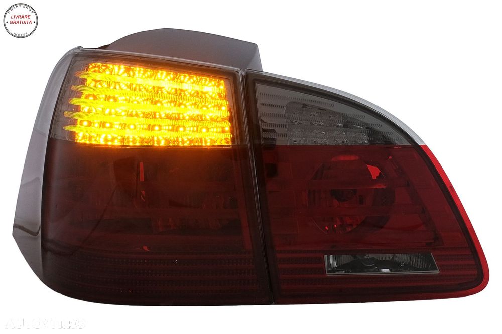 Stopuri LED BMW Seria 5 E61 Touring (2004-03.2007) Rosu Fumuriu- livrare gratuita - 6