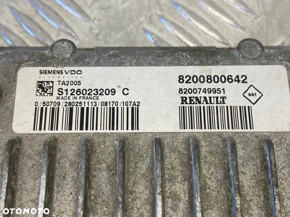 STEROWNIK KOMPUTER SILNIKA MODUŁ RENAULT KANGOO I 8200800642 S126023209C - 10
