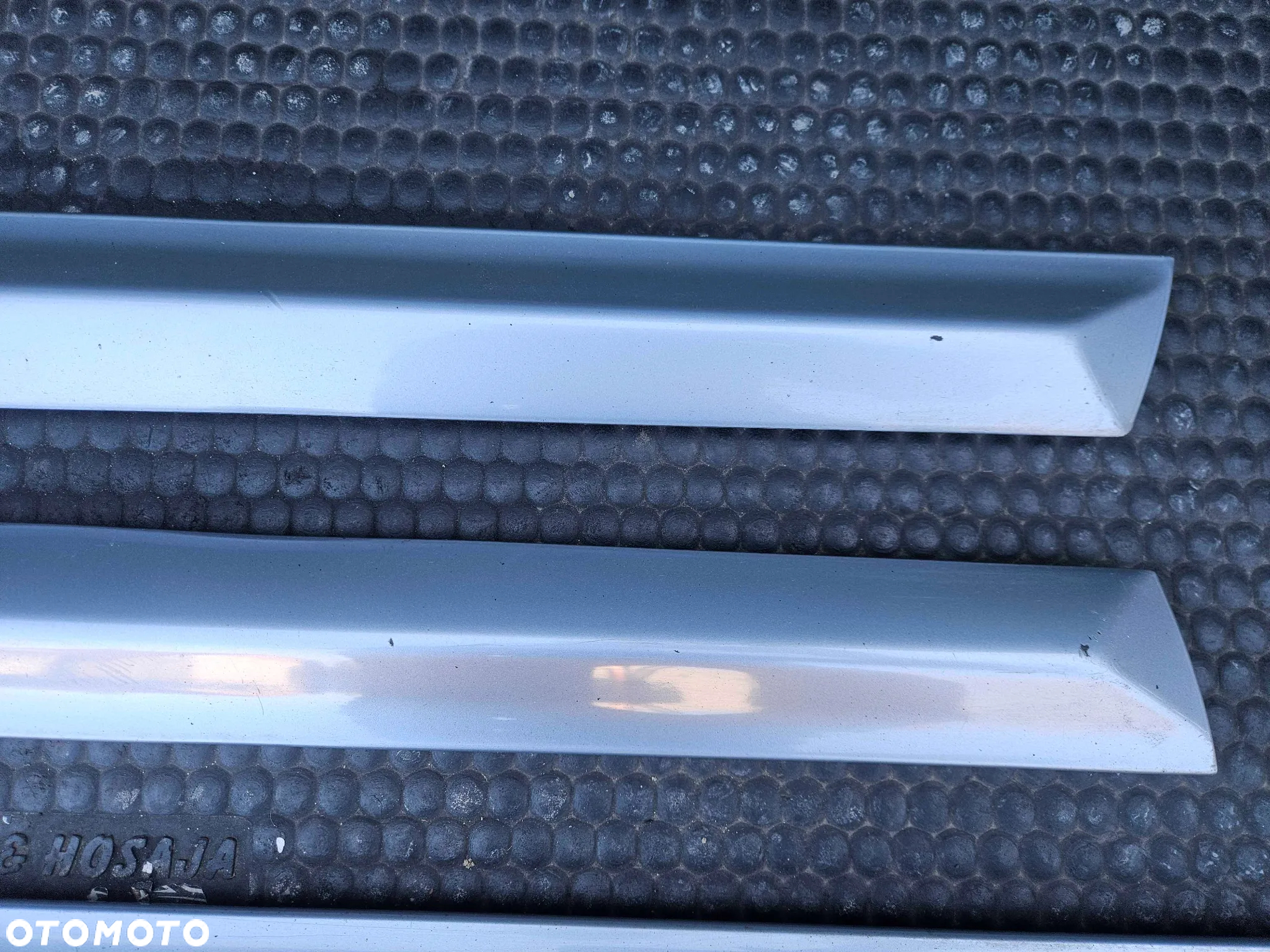 Listwa Listwy Drzwi S-Line Dolne Srebrne Komplet Audi A4 B6 B7 Oryginalne - 11