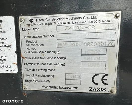 Hitachi ZX170W-5B - 21
