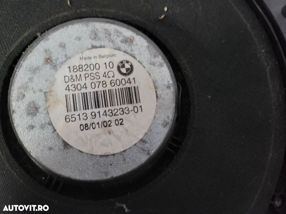 Boxa Difuzor Subwoofer Tub De Bass Bmw E90 E91 E92 E93 E87 E81 E82 Cod 9143233 - 5
