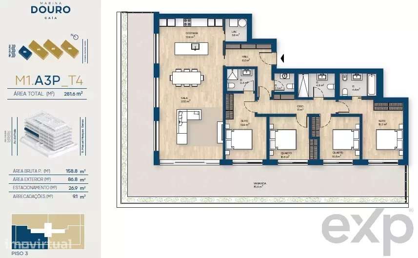 Apartamento T4 | Canidelo, V.N.Gaia - Grande imagem: 2/39